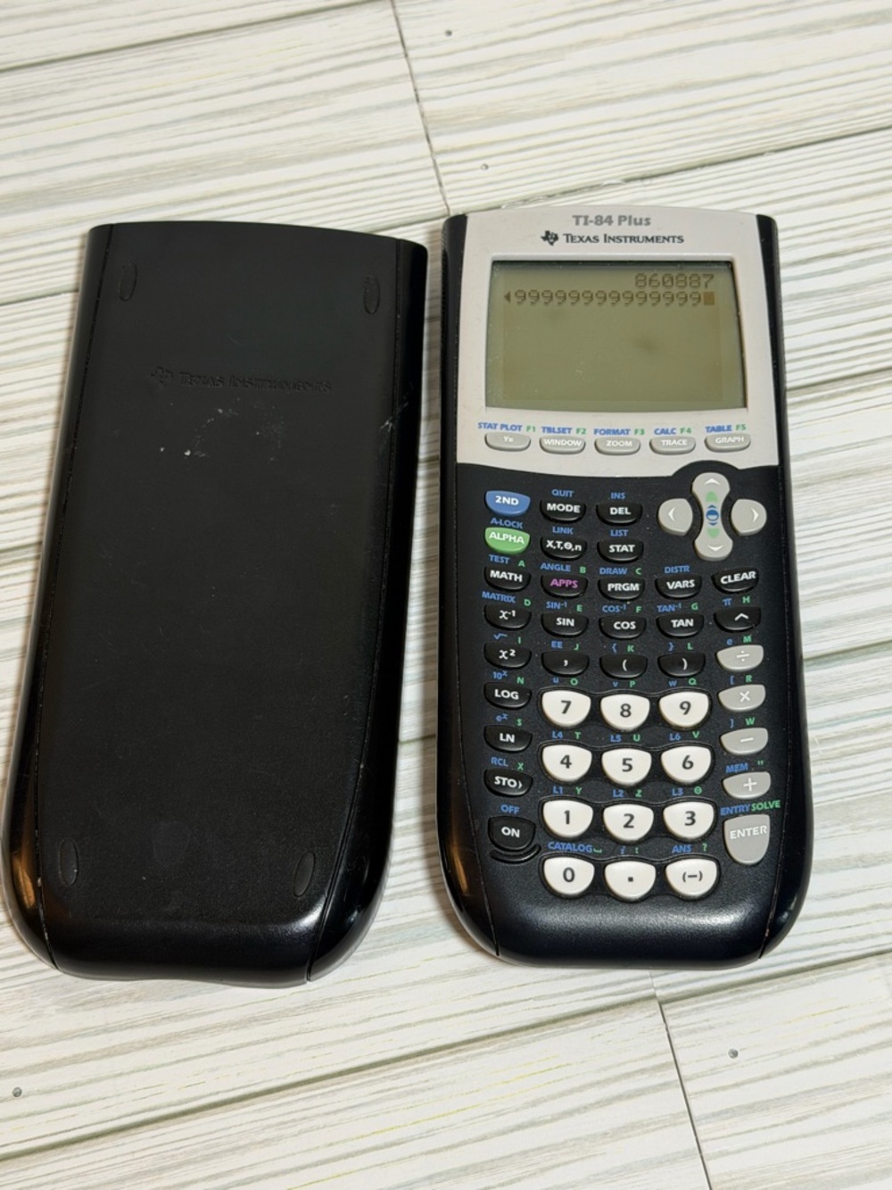 TI-84 Plus Texas Instruments Graphing Calculator Battery Tested & Cover
